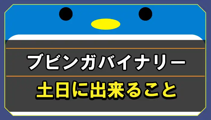 ブビンガバイナリー土日に出来る事