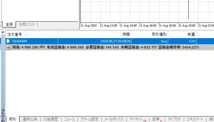 MT4ポジションの保持