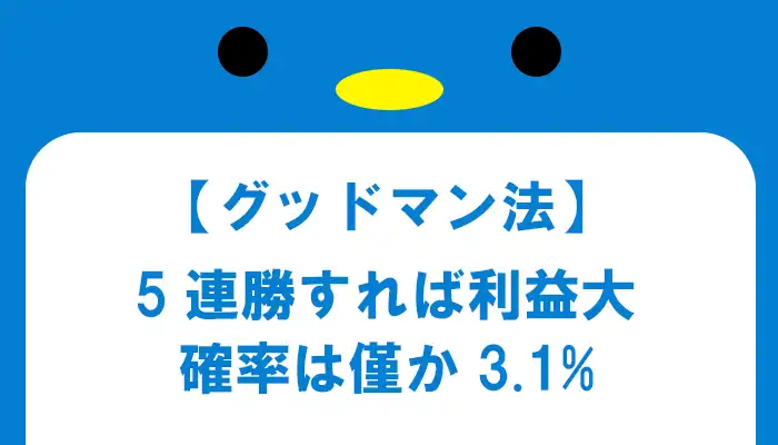 5連勝以降は利益が大きくなる