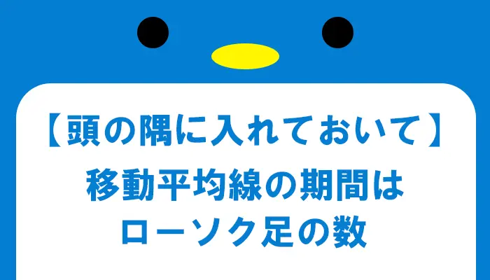 移動平均線の期間はローソク足の数