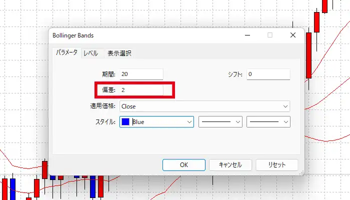 MT5ボリンジャーバンドの使い方3